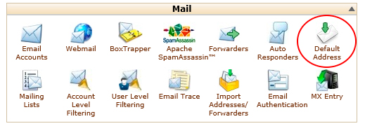 Default Email Address at cPanel