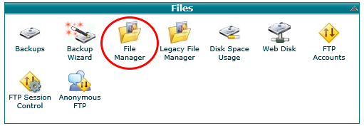 File Manager (Файл Менеджер) в cPanel