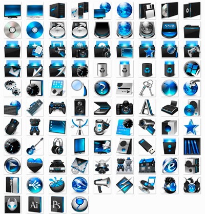 Blue Firefly Blue Icons Vol.2